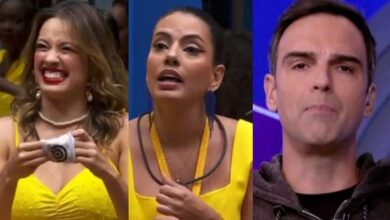 Beatriz chama Fernanda de falsa, que não deixa barato e Tadeu Schmidt precisa intervir ao vivo no BBB24