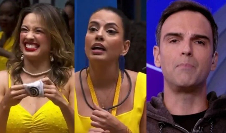 Beatriz chama Fernanda de falsa, que não deixa barato e Tadeu Schmidt precisa intervir ao vivo no BBB24