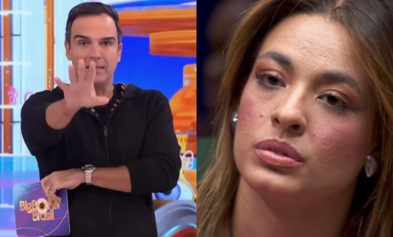 Tadeu Schmidt ‘dá fora’ em Beatriz ao vivo no BBB 24 e gera debate na web