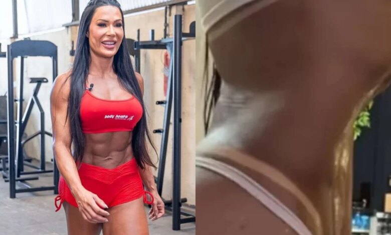 Gracyanne Barbosa exibe barriga negativa e anuncia: ‘ok’