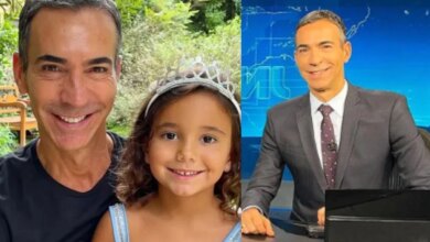 César Tralli surge no Jornal Nacional, e sua filha tem a reação mais fofa do mundo