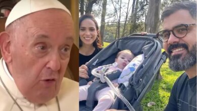 Juliano Cazarré e Letícia visitam papa Francisco e recebem conselho sobre Maria Guilhermina