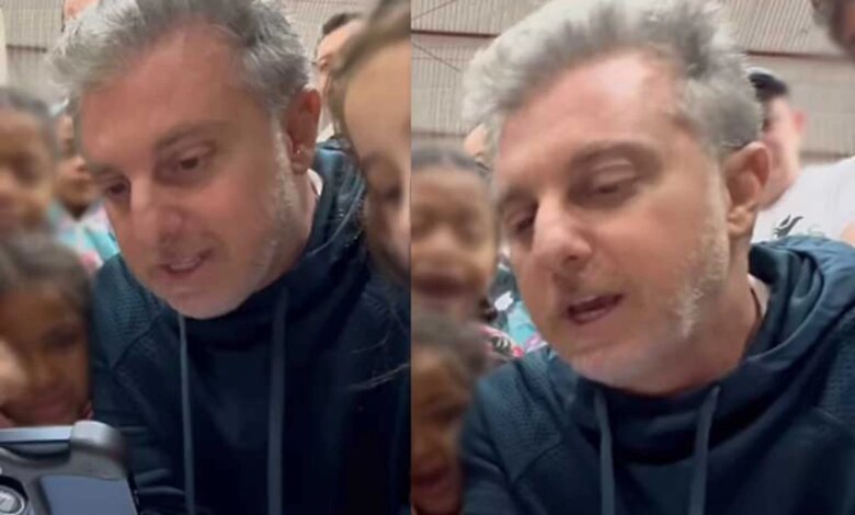 Luciano Huck visita abrigo no estado gaúcho e faz contato com famoso: ‘ele atendeu’