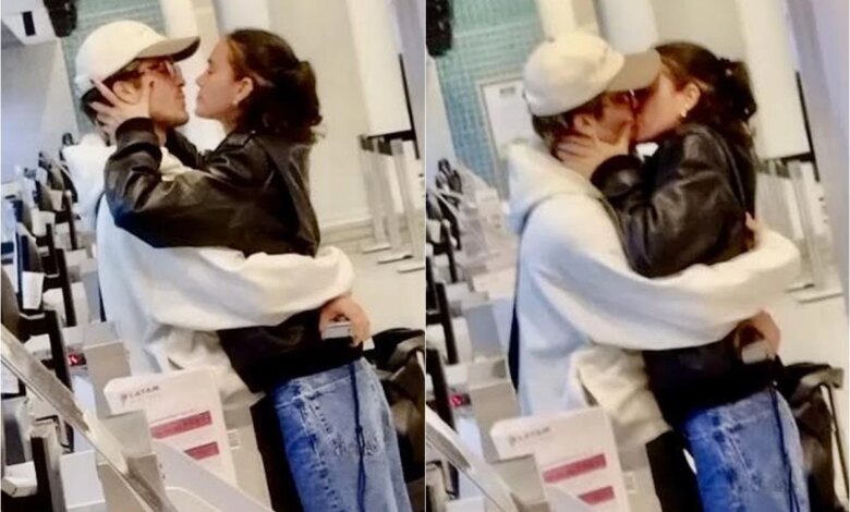 João Guilherme e Bruna Marquezine se beijam em aeroporto dois dias após elogio na web