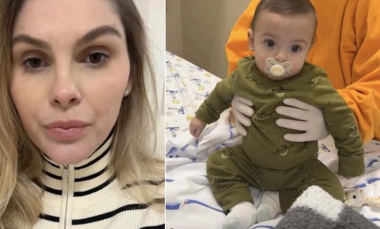 Bárbara Evans desaba em meio à internação do filho: ‘Não aguento mais ele sofrendo’