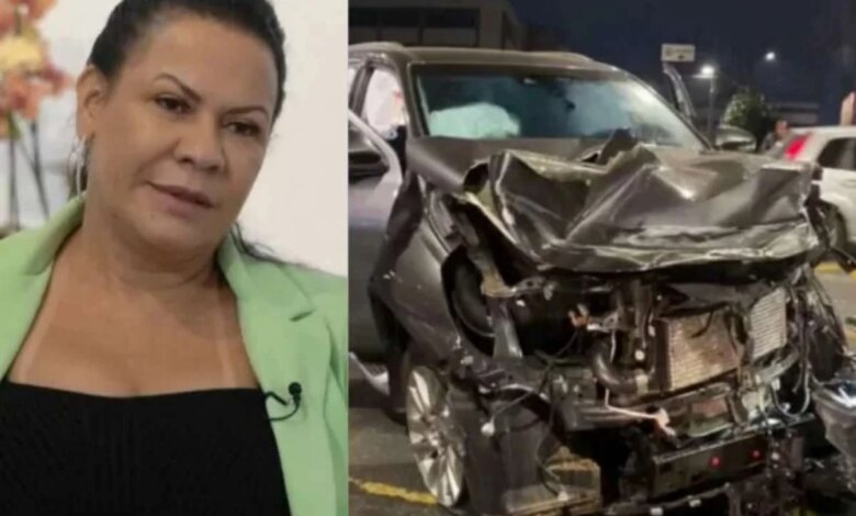 Mãe de Marília Mendonça sofre acidente de carro; vídeo mostra estado que o veículo ficou