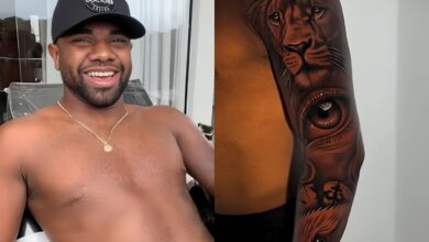 Davi fecha o braço com primeira tatuagem e divide opiniões na web: “Criticar”