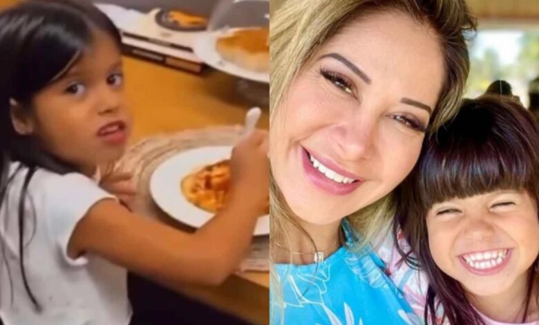 Vídeo: filha de Maíra Cardi critica cozinheiro, diz que ele tem ‘celular de pobre’ e sugere que compre outro