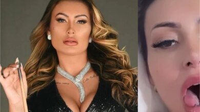 Vídeo: língua de Andressa Urach é cortada ao meio e ela não consegue nem falar