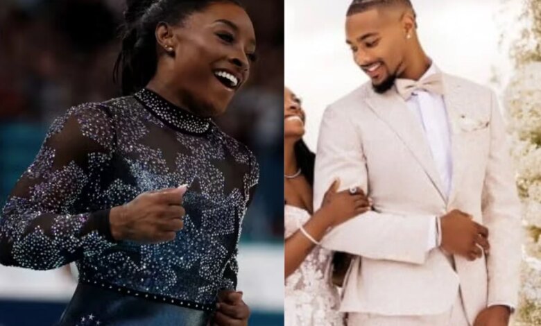 Antes das Olimpíadas, Simone Biles teve duas cerimônias de casamento usando cinco vestidos de noiva lindos